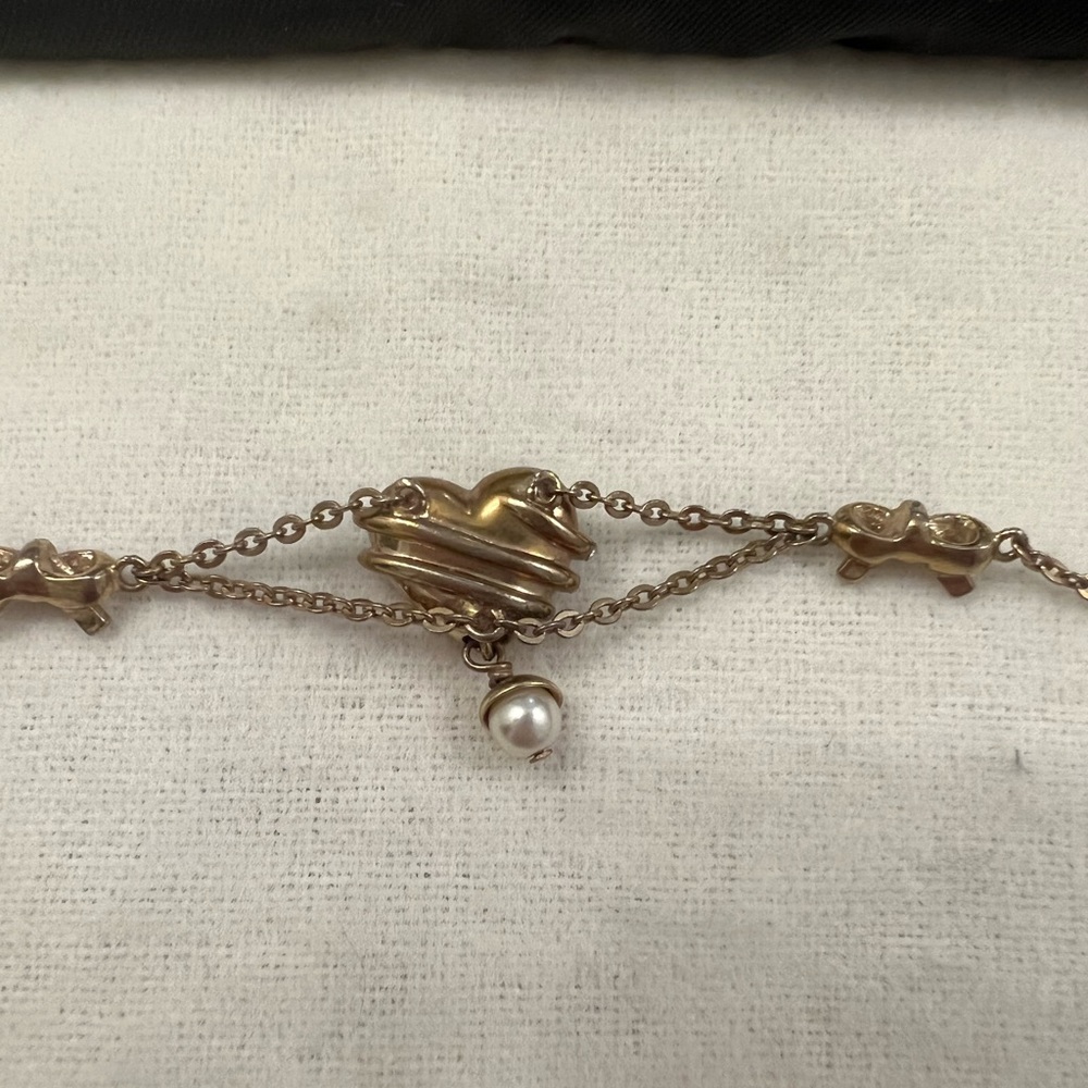 Dior heart bow and pearl bracelet - Picture 3 of 6